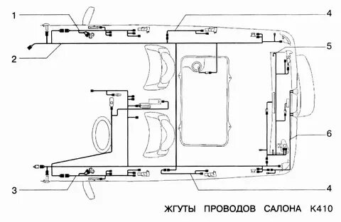 Схема освещения салона нивы