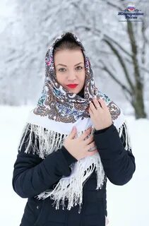 Платок с дубленкой