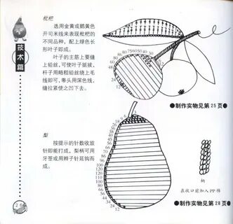Фрукты вязаная крючком схемы описание