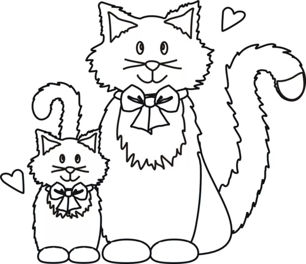 раскраска кот. раскраска кошечка. влюбленные котики. раскраска. раскраска.
