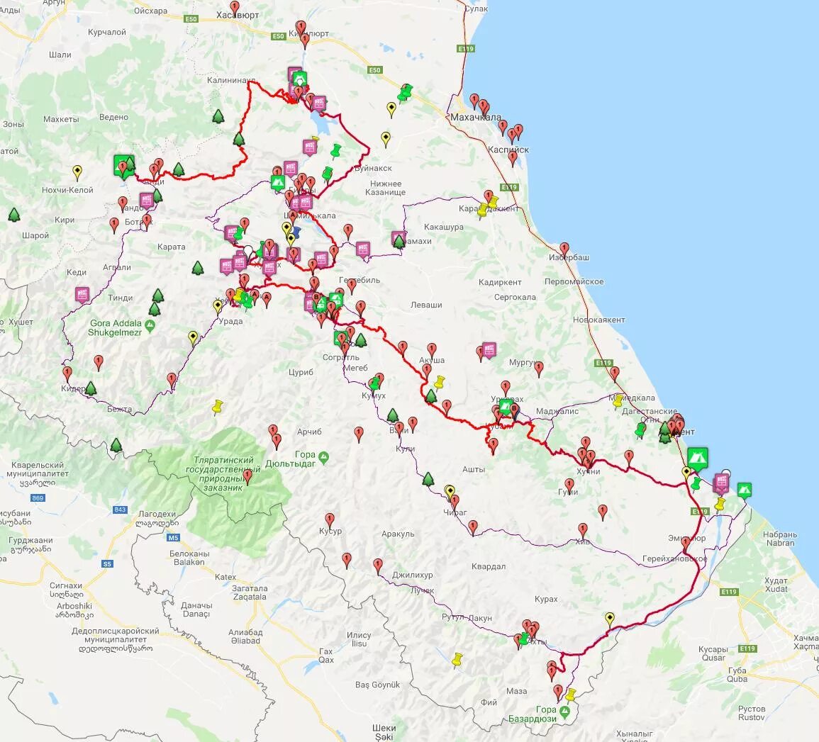 Достопримечательности дагестана на карте с названием. Дагестан достопримечательности на машине маршрут на карте. Туристические маршруты Дагестана. Туристическая карта Дагестана. Карта туристических маршрутов Дагестана.