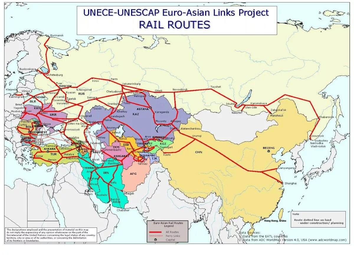 Дороги евразии. Железные дороги Азии на карте. Трансазиатская железная дорога на карте. Трансазиатская магистраль на карте. Железные дороги средней Азии.