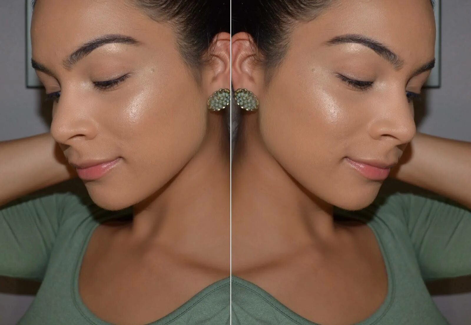 Хайлайтер для лица до и после Summer Bronze Glow Makeup Natural Makeup Tutorial Teni Panosian YouTube