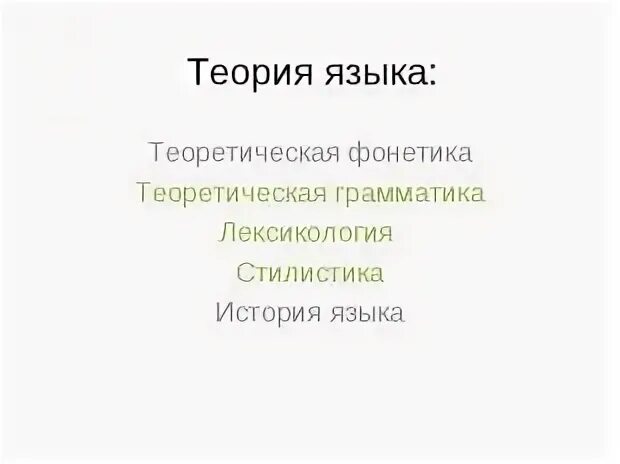 Теория языка тесты