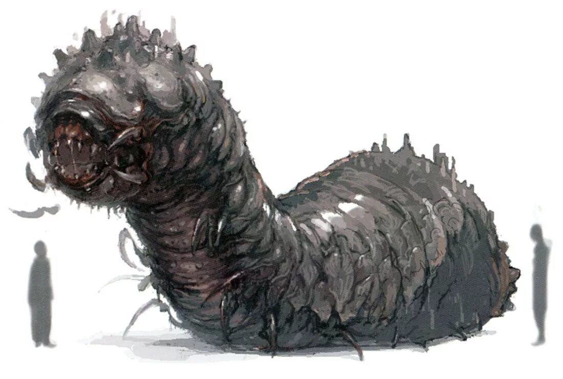 Гигантский песчаный червь МУТАНТ. Огромные существа.
