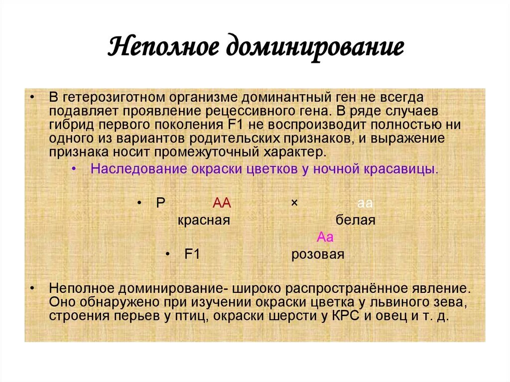 Закон неполного доминирования. Моногибридное скрещивание неполное доминирование. Закон неполного доминирования Менделя. Закон неполного доминирования схема.