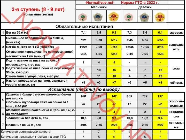 Нормы гто 2023 для мужчин