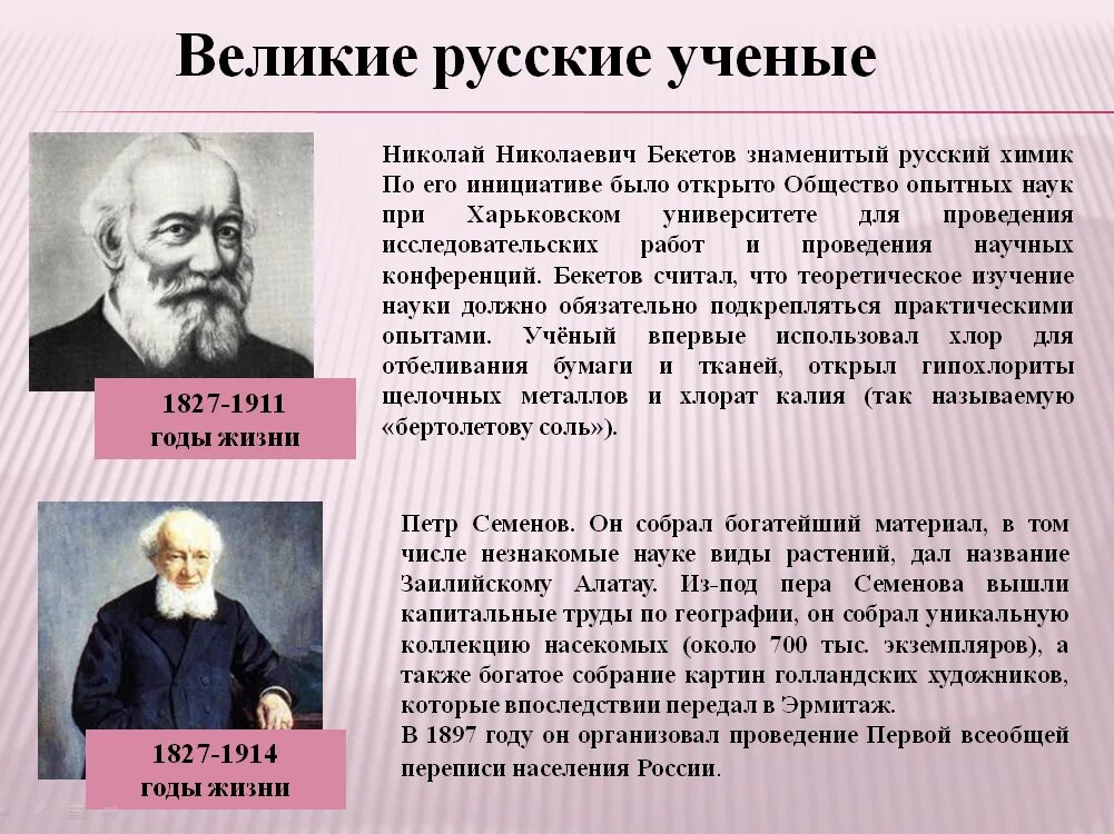 Николай Николаевич Бекетов Химик 1827-1911. Бекетов Николай Николаевич презентация. Великие русские ученые. Виликие русские учёные