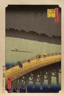 Sudden Shower over Ohashi Bridge.