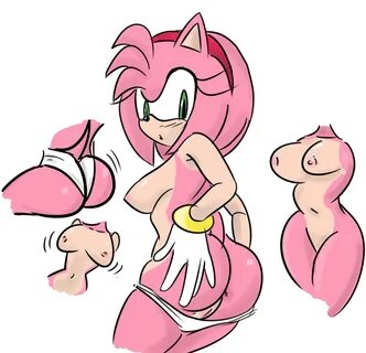 amy rose, sonic (series), ass, behind, breasts, panties.