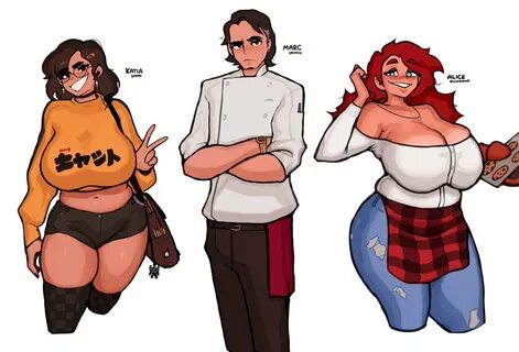 new modern day ocs- kat, marc, and alice! 