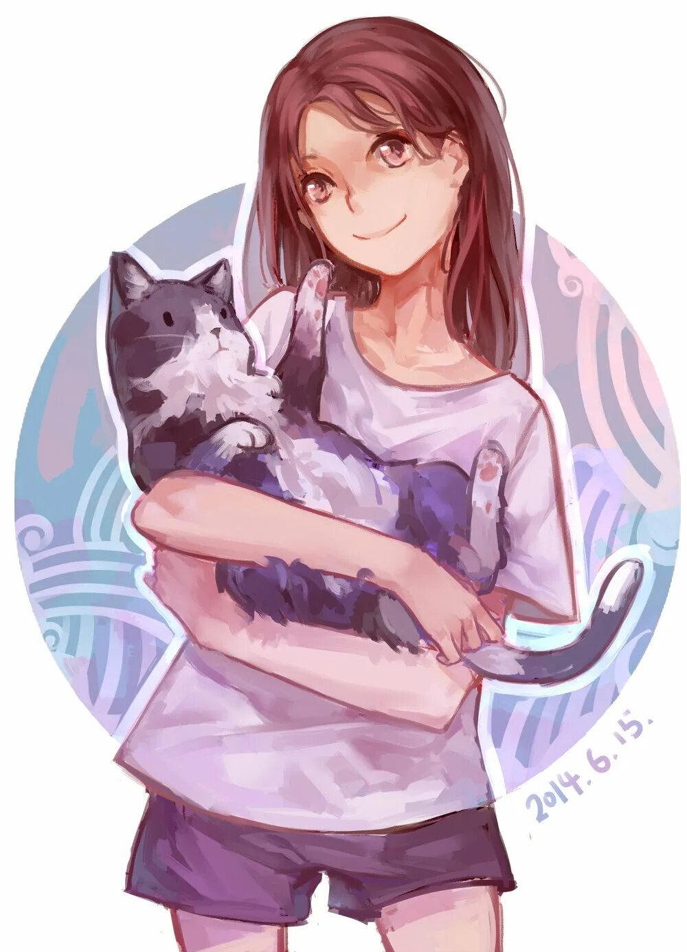 Девушка с британской кошкой. Девочка с котенком на руках. Девушка держит кошку на руках. Животные. Фотосессия котят.