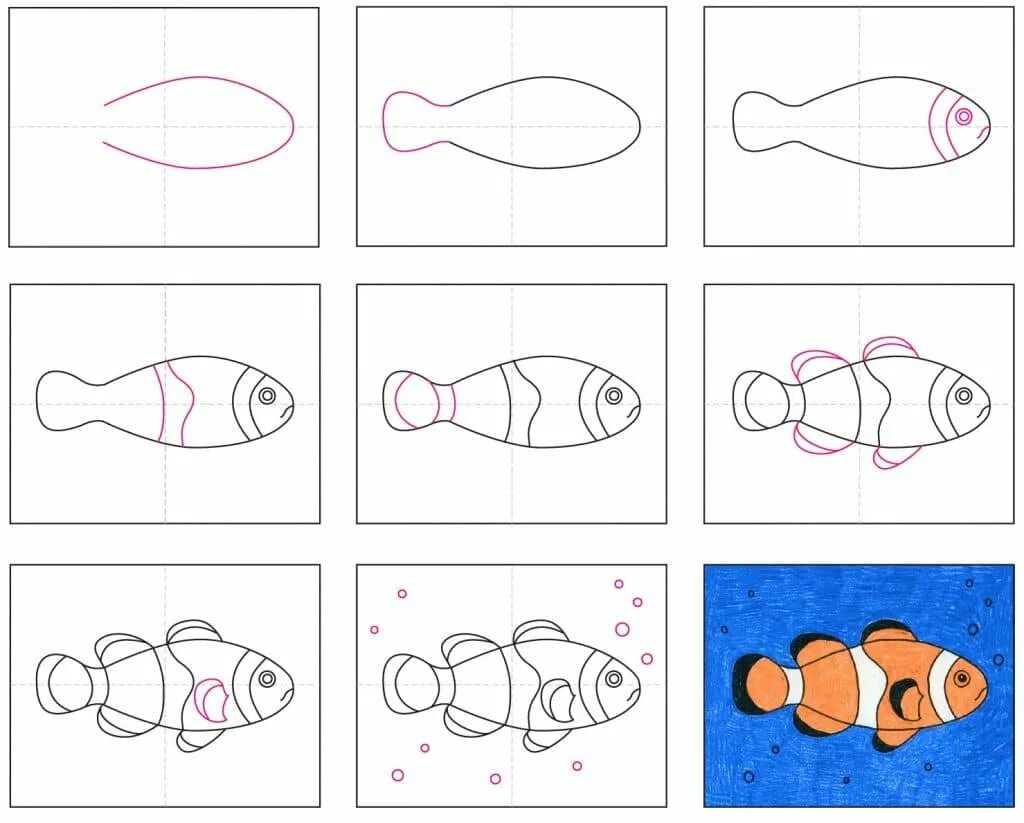 Поэтапное рисование рыбки. Поэтапное рисование рыбы для детей. Поэтапное рисование рыбки для детей. Поэтапное рисование рыбки для дошкольников.