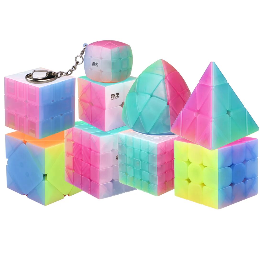 Jelly cube. QIYI Cube Jelly. Mofange Jelly Cubes набор. Магический куб набор. Желейные кубики.