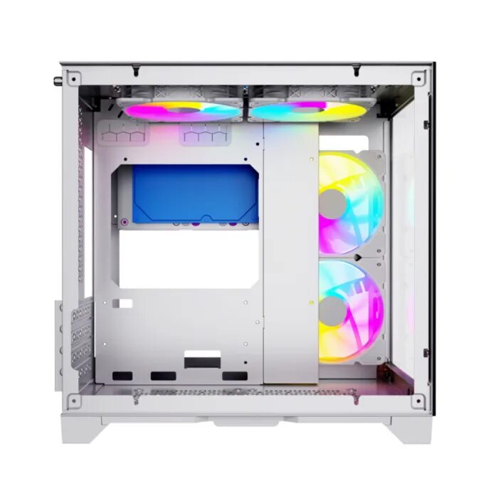 Powercase vision micro m. Powercase vision micro white cvwm-l4. корпус powercase vision micro white cvwm-l4. корпус powercase vision. корпус powercase vision micro, white, tempered glass, 4х 120mm 5-color fan, белый, matx (cvwm-l4).