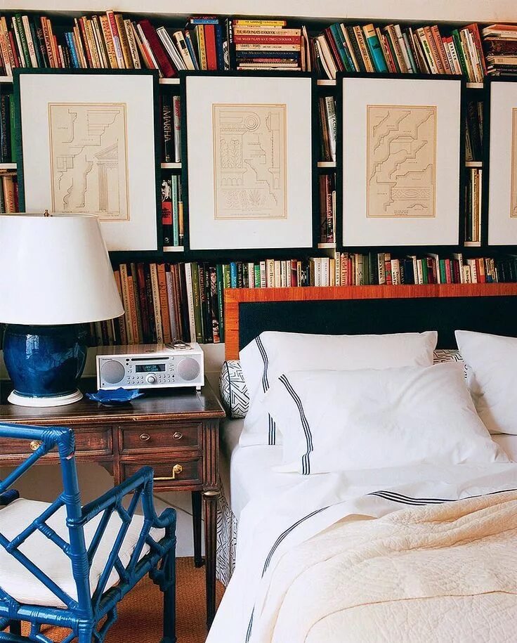 A Feeling of Wonder and Appreciation in Baltimore Bookshelves in bedroom, Home l