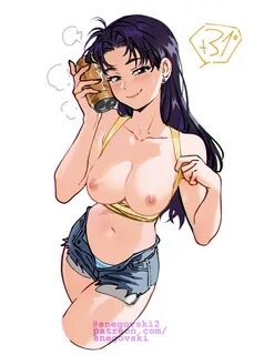 Snegovski Misato - erotic illustrations from Evangelion universe