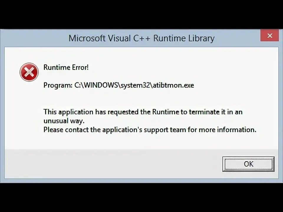 This application has requested the runtime