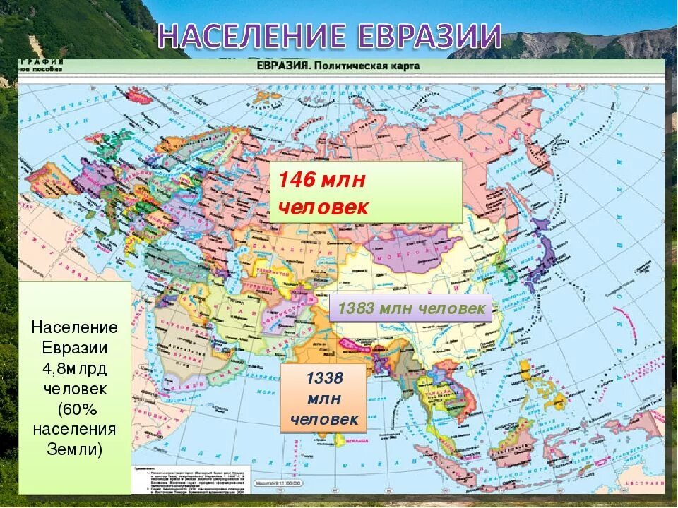 Республики евразии. Политическая карта Евразии 7 класс страны Евразии. Карта плотности населения Евразии. Население Евразии 7 класс география на карте. Население Евразии.