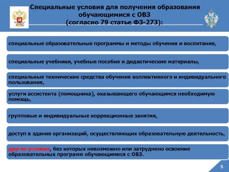 Ст 79 федерального закона об образовании. Специальные условия для получения образования обучающимися с ОВЗ это. Специальные условия получения образовательные. Особые условия для ОВЗ. Специальные условия для получения образования обучающимся с ОВЗ.