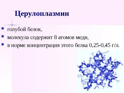Основная физиологическая роль церулоплазмина