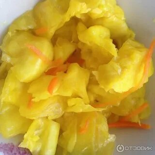 Желтая капуста по корейски