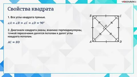 Перпендикулярны ли диагонали квадрата