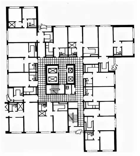 Коридорно кольцевая планировка примеры Секции галерейного типа " Construction archive Строительный архив
