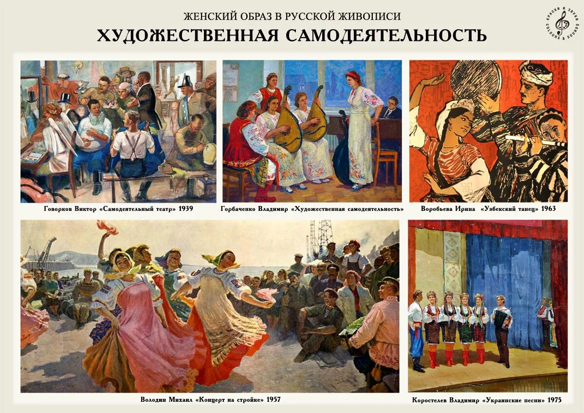 Художественной культурой называют. Художественная самодеятельность в СССР. Самодеятельность на советских плакатах. Художественная самодеятельность Советская живопись. Картины по теме художественная самодеятельность.