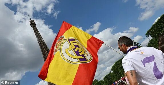 Flag of Spain in Madrid stock photo. Image of spain, emblem - 55831516