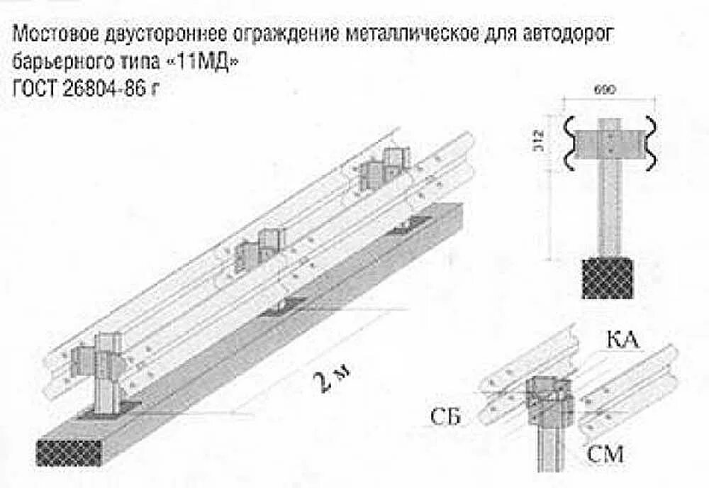 Ширина отбойника. Мостовое барьерное ограждение 11мо чертеж. Дорожное ограждение барьерного типа 11до чертежи. Схема устройства барьерного ограждения. Мостовое ограждение 11мо ГОСТ.