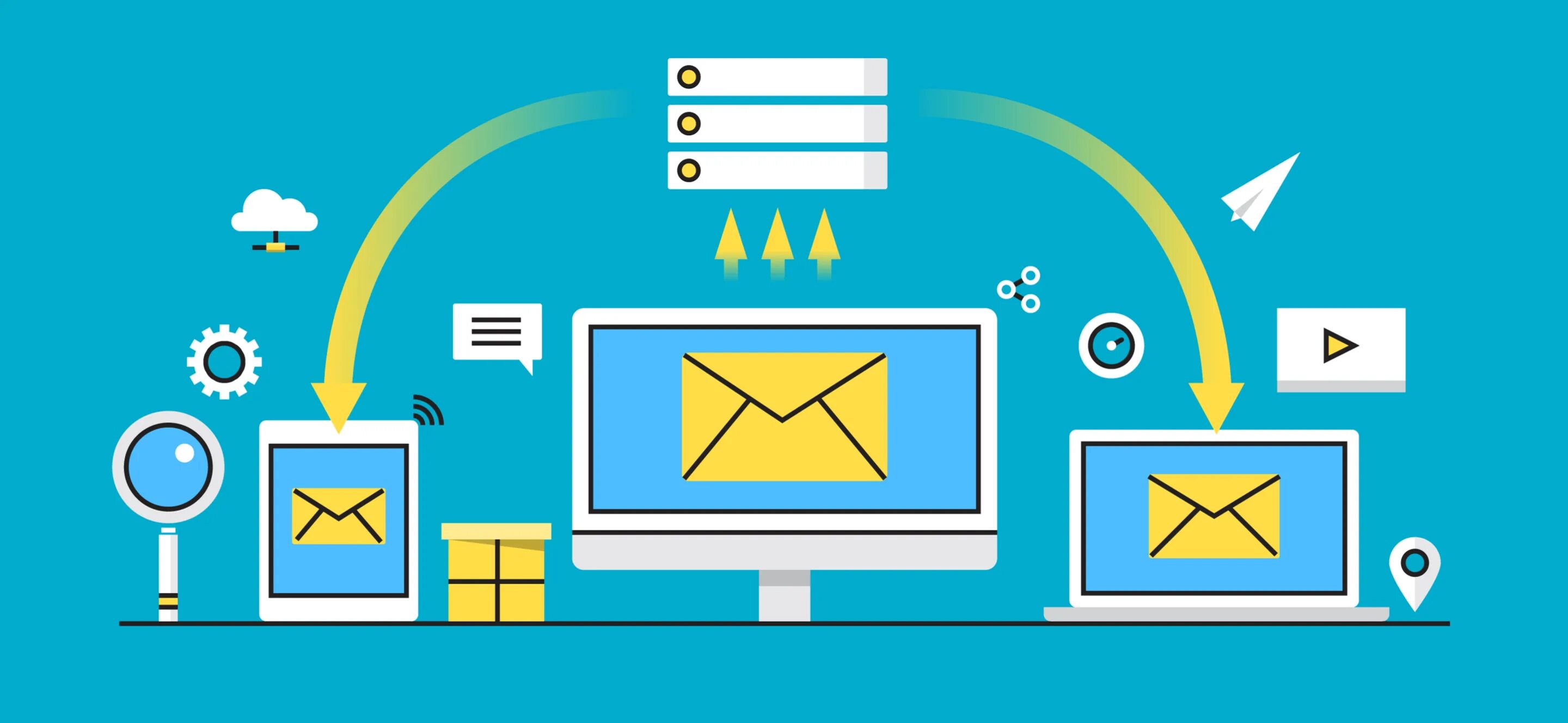 Person sending email