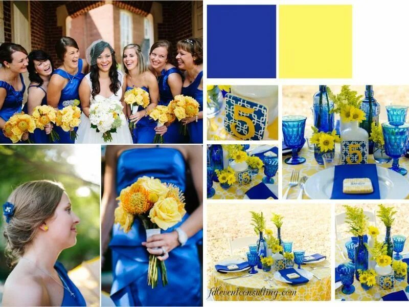 Почему синий и желтый. Сочетание цветов синий желтый. Свадьба в желто синем цвете. Свадьба в желто голубых тонах. Свадьба в желто голубом цвете.