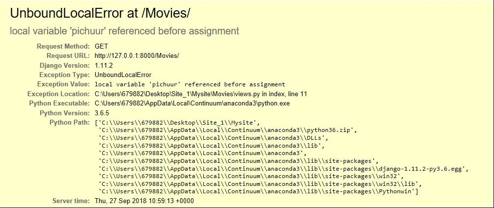 Unboundlocalerror cannot access local variable