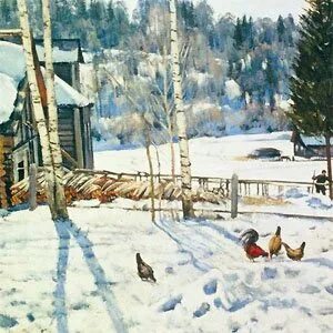 Картина конец зимы полдень юон