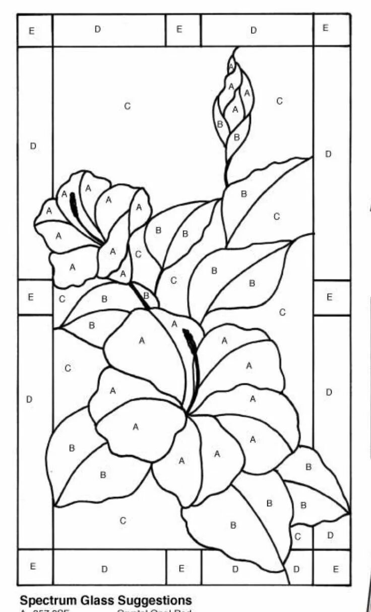 Схемы для кинусайга для создания картин распечатать Stained Glass Spectrum Pattern Stained glass quilt, Stained glass flowers, Stain