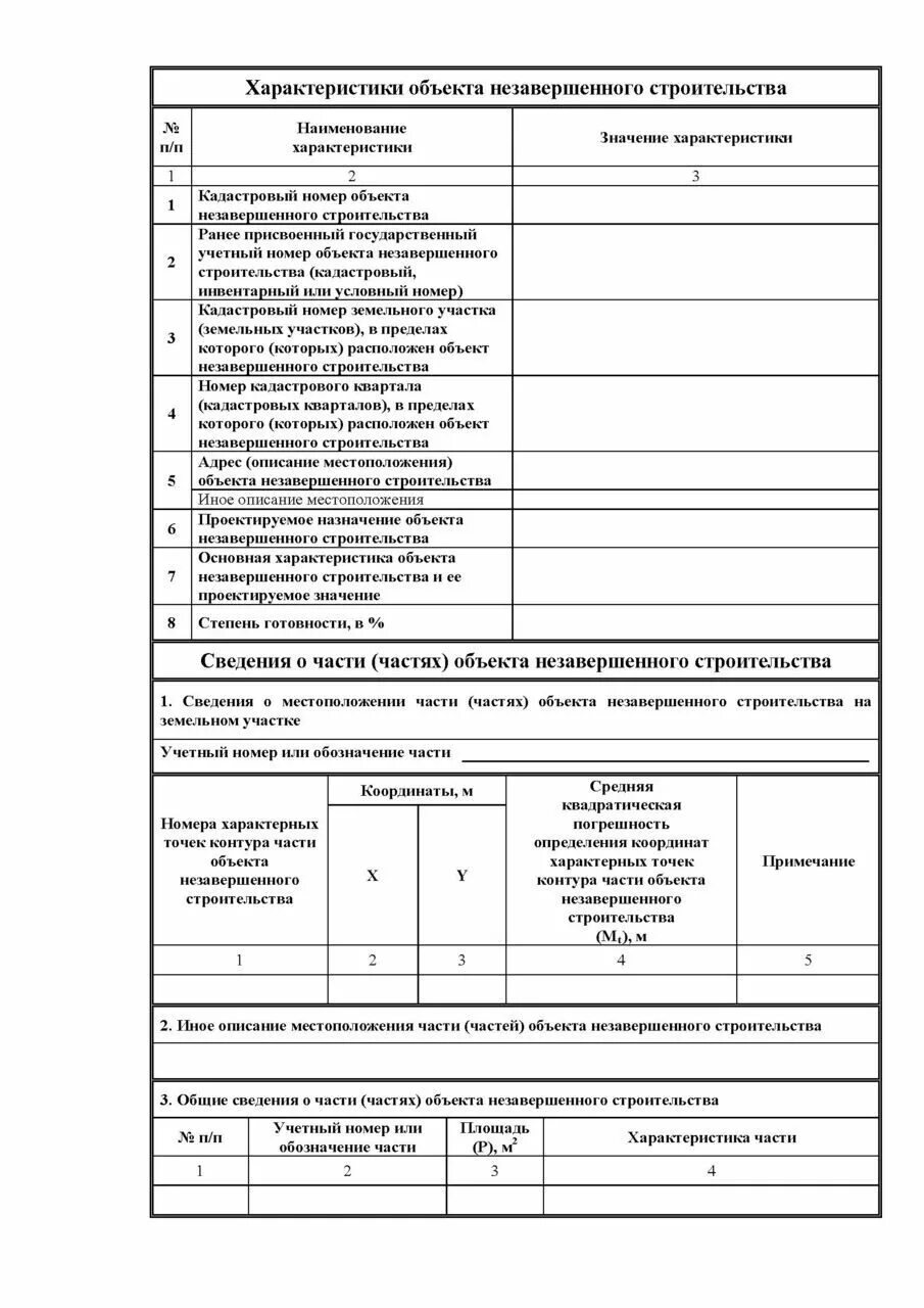 учет объекта незавершенного строительства