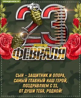 Поздравлять с 23 февраля сына внукам