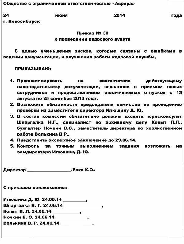 Приказ о проведении кадрового аудита в организации. Приказ на проведение внутреннего аудита в организации. Приказ о проведении внутреннего аудита кадровых документов образец. Приказ о проведении внутреннего аудита на предприятии образец. Внутренний аудит кадровых документов