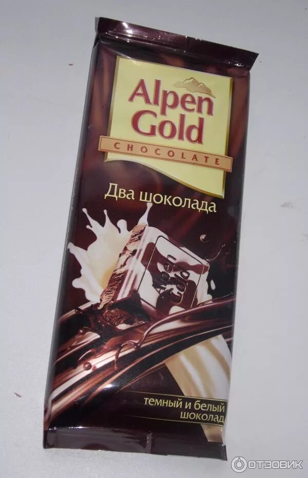 Отзыв о Шоколад Alpen Gold Обычная шоколадка радует своим видом.