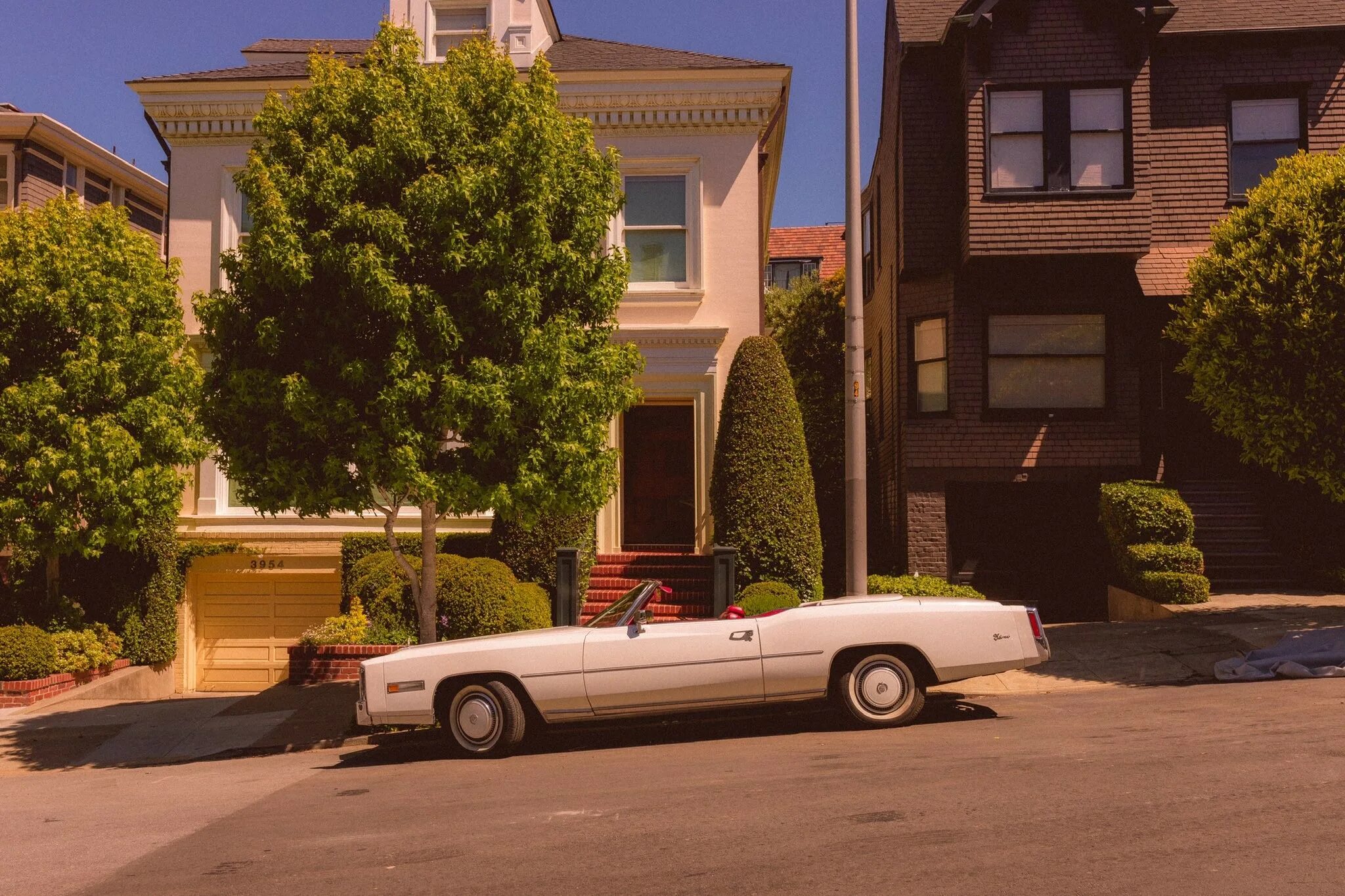 Сан-Франциско улицы. Машина House. Деревья в Сан Франциско. Машина у дома.