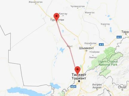 Тараз туркестан расстояние