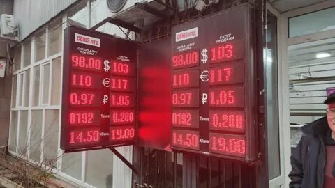 Рубль сом кызыл кия