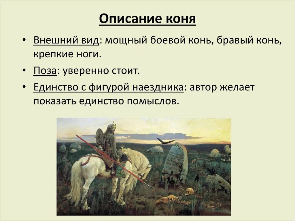 Слова используемые художниками. Срчинение по картинн в. м. Васнецова "Витязь на распутье" 5 класс. Сочинение по картине Витязь на распутье. Описание картины Витязь на распутье.