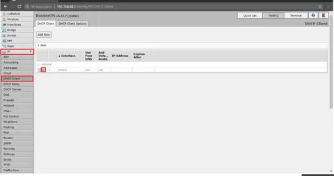 Mikrotik dhcp dns