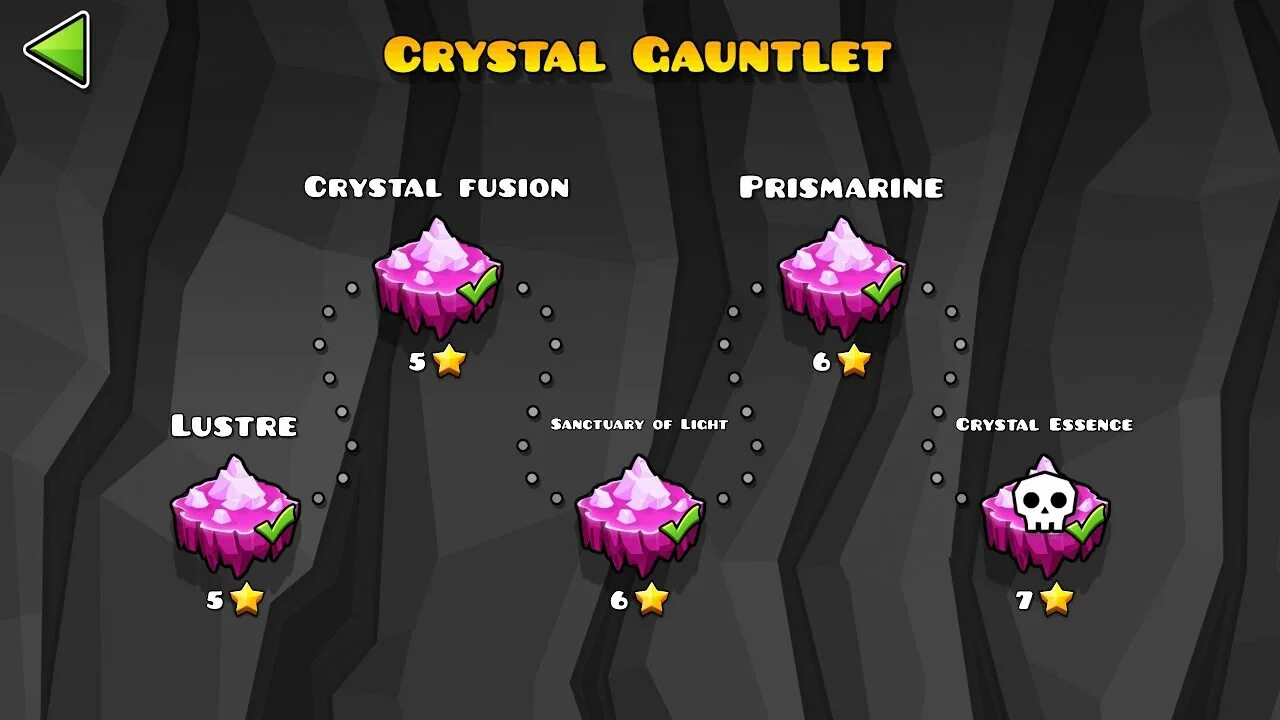 Кристалл ГАУНТЛЕТ. Geometry Dash Crystal Gauntlet. Кристальный уровень. Crystal Fusion.