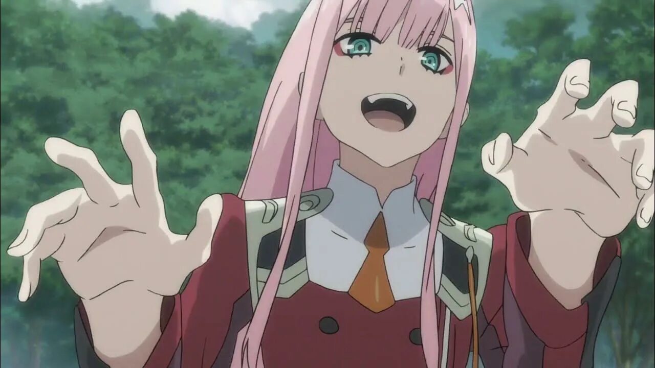 002 франкс злая. Вайфу zero two. Дарлинг франкс. Зеро 2 аниме. Darling in the franxx 1 сезон.