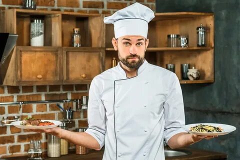A chef cooks food