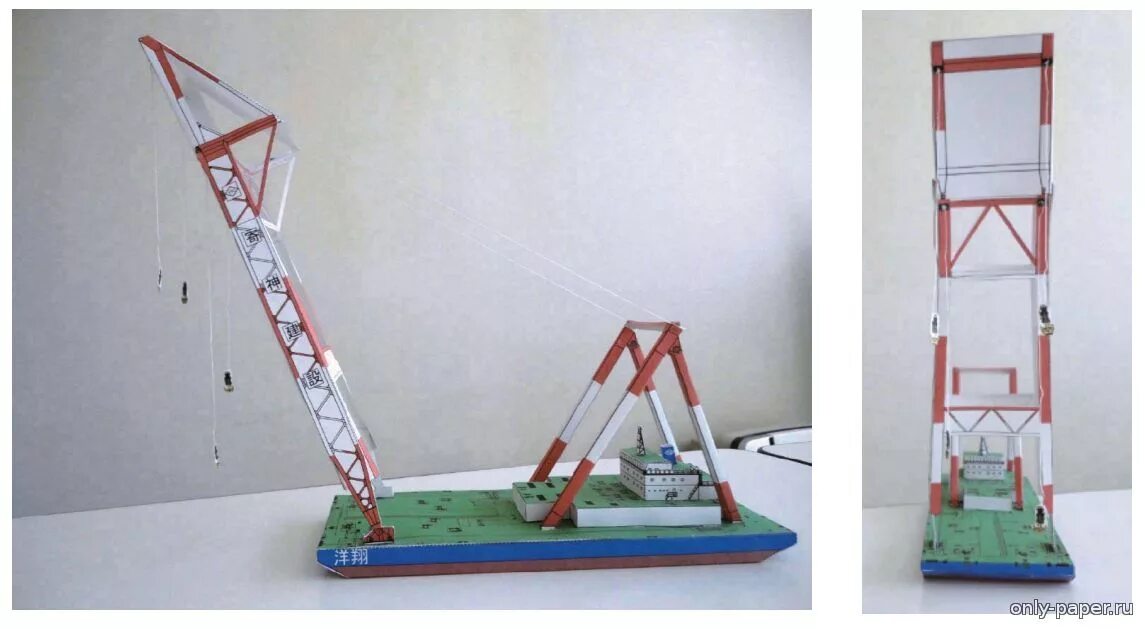 Подъемная модель. Модель башенного крана. Башенный кран из картона. Бумажная модель крана. Подъемный кран из картона.