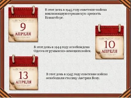 Название памятных дат